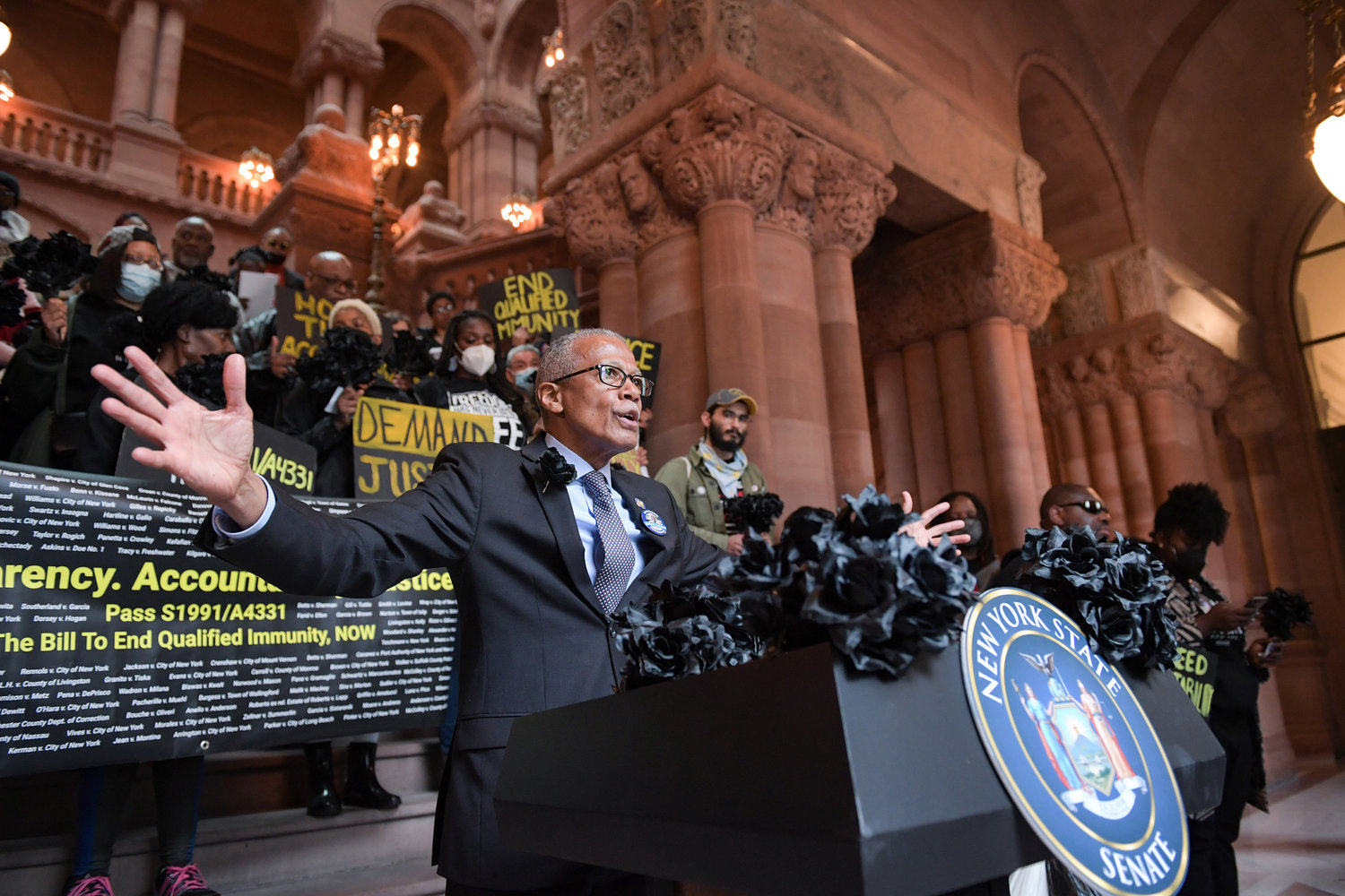 Robert at Rally - Albany